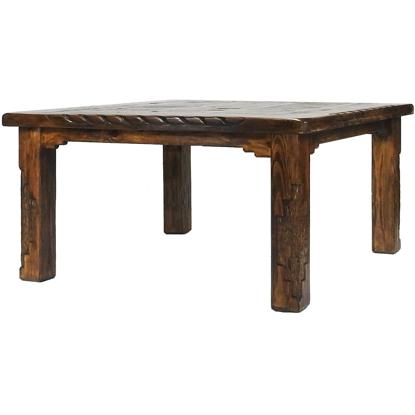5'x5' Southwest Square Dining Table and 8 Southwest Brown Chair