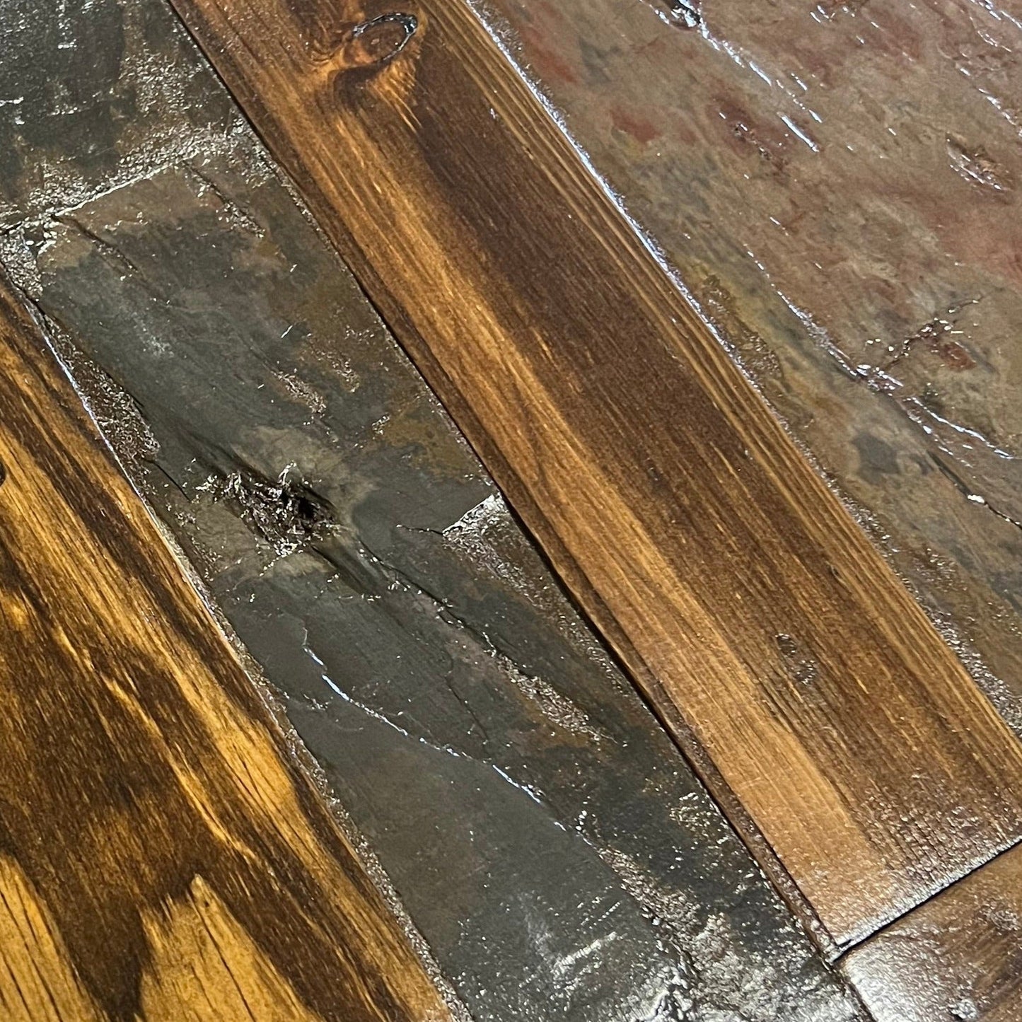 5'x5' Southwest Square Dining Table and 8 Southwest Brown Chair