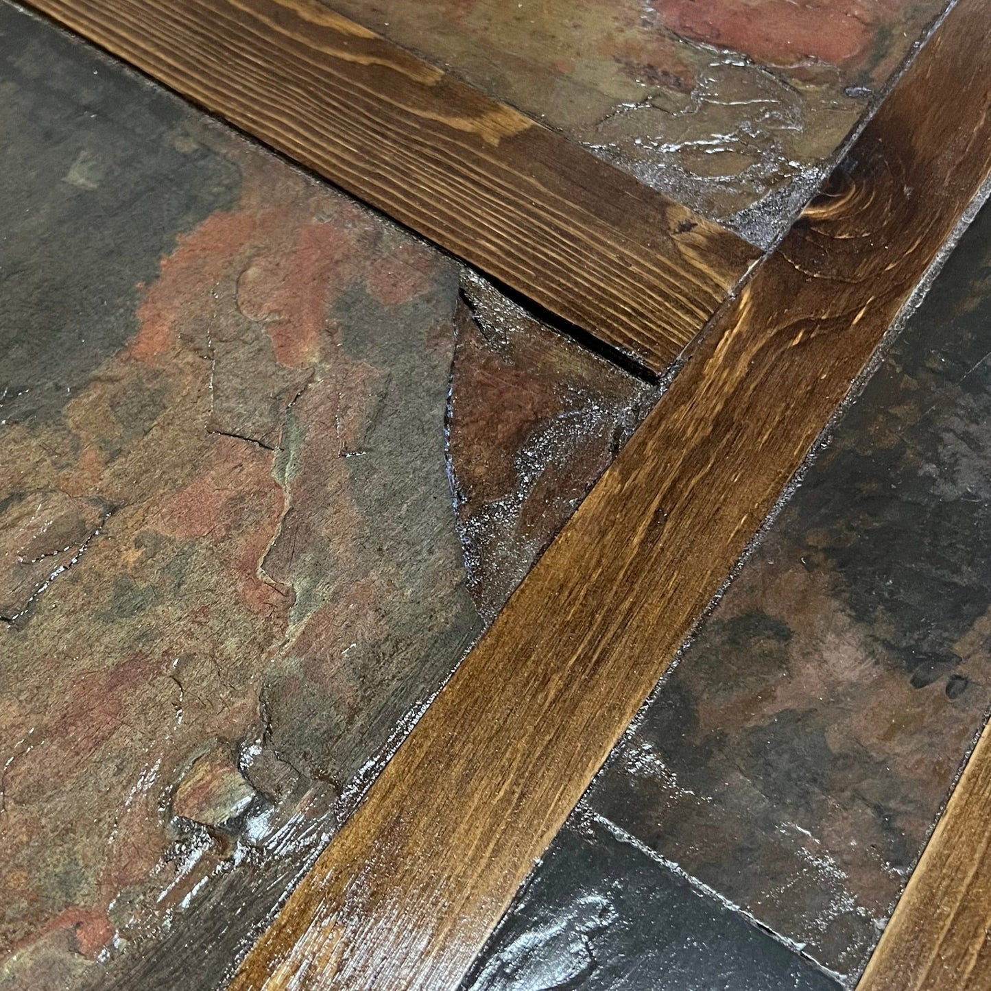 5'x5' Southwest Square Dining Table and 8 Southwest Brown Chair