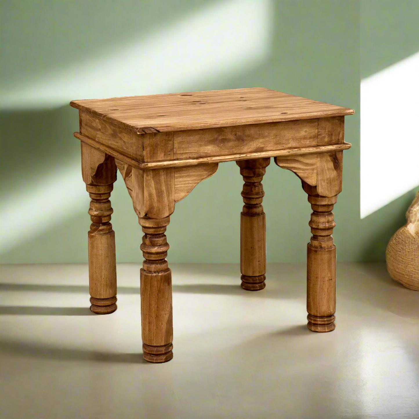 Indian Rustic End Table