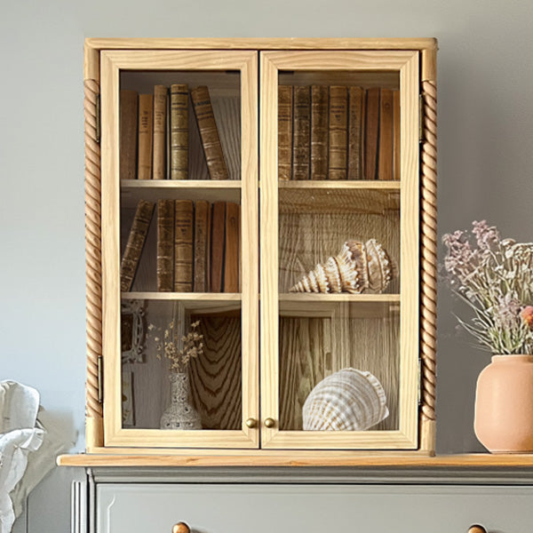 Turned Wood Frame Wall Cabinet